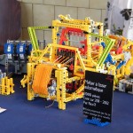 A mechanical loom made of 20,000 Lego pieces: It can actually weave fabric! lego mechanical loom 2 150x150 A mechanical loom made of 20,000 Lego pieces: It can actually weave fabric!